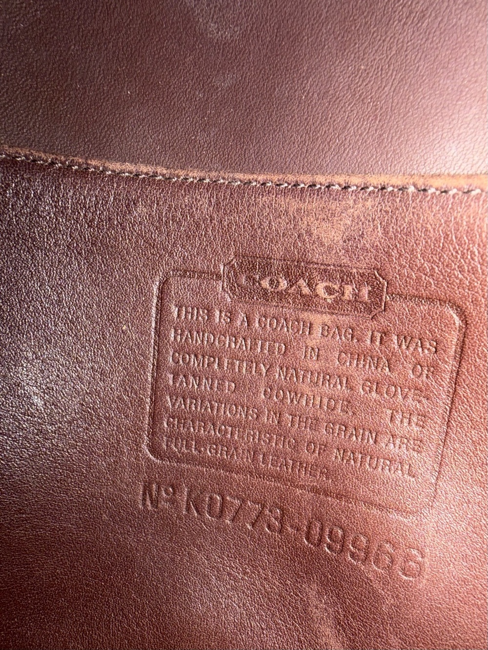 Coach Brown Leather Shoulder Bag with Gold Hardware - Picture 11 of 11